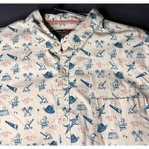 Troll Co. Short Sleeve Shirt Mens XL Tools AOP